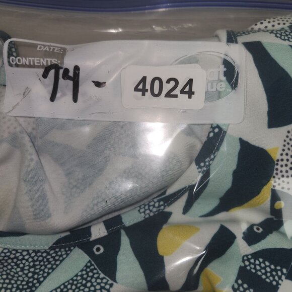 Lands End Womens Fish Print Short Sleeve Dress M Pull Over. 4024 - Picture 7 of 7